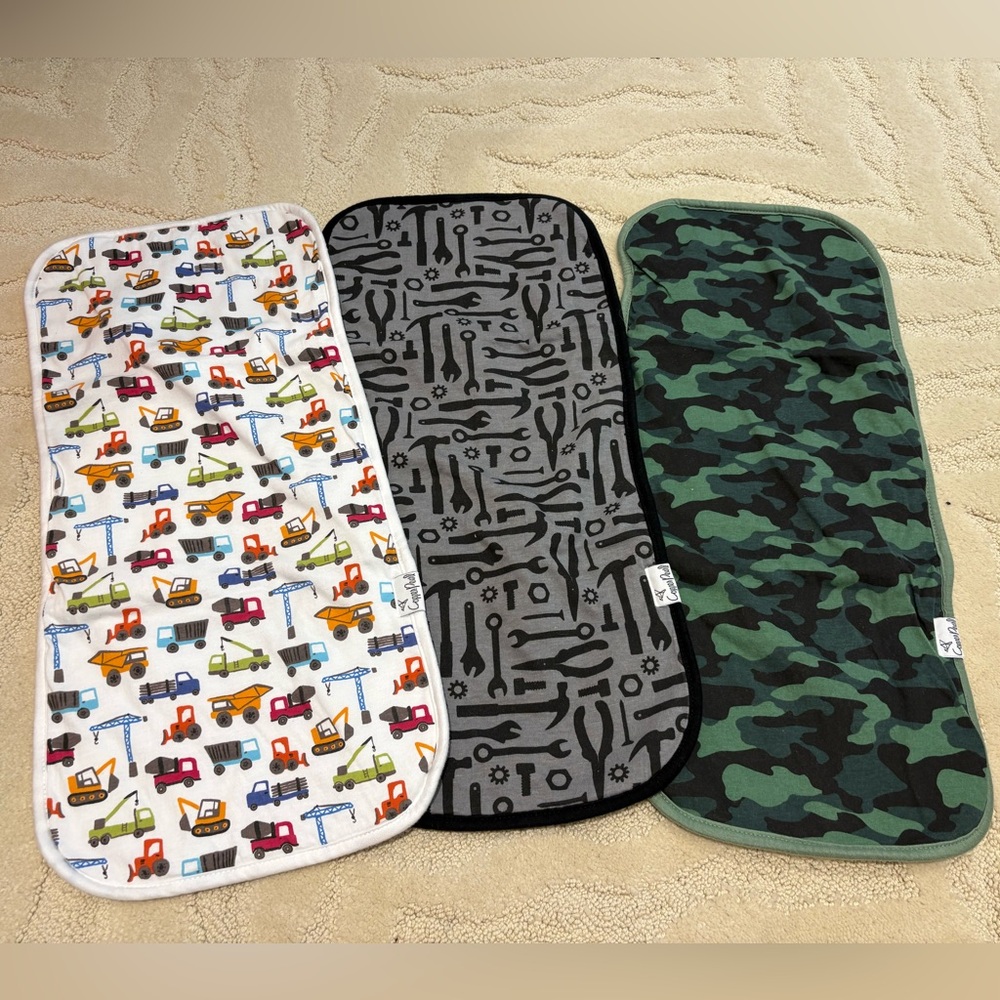 Copper Pearl Burp Cloths (set of 3)